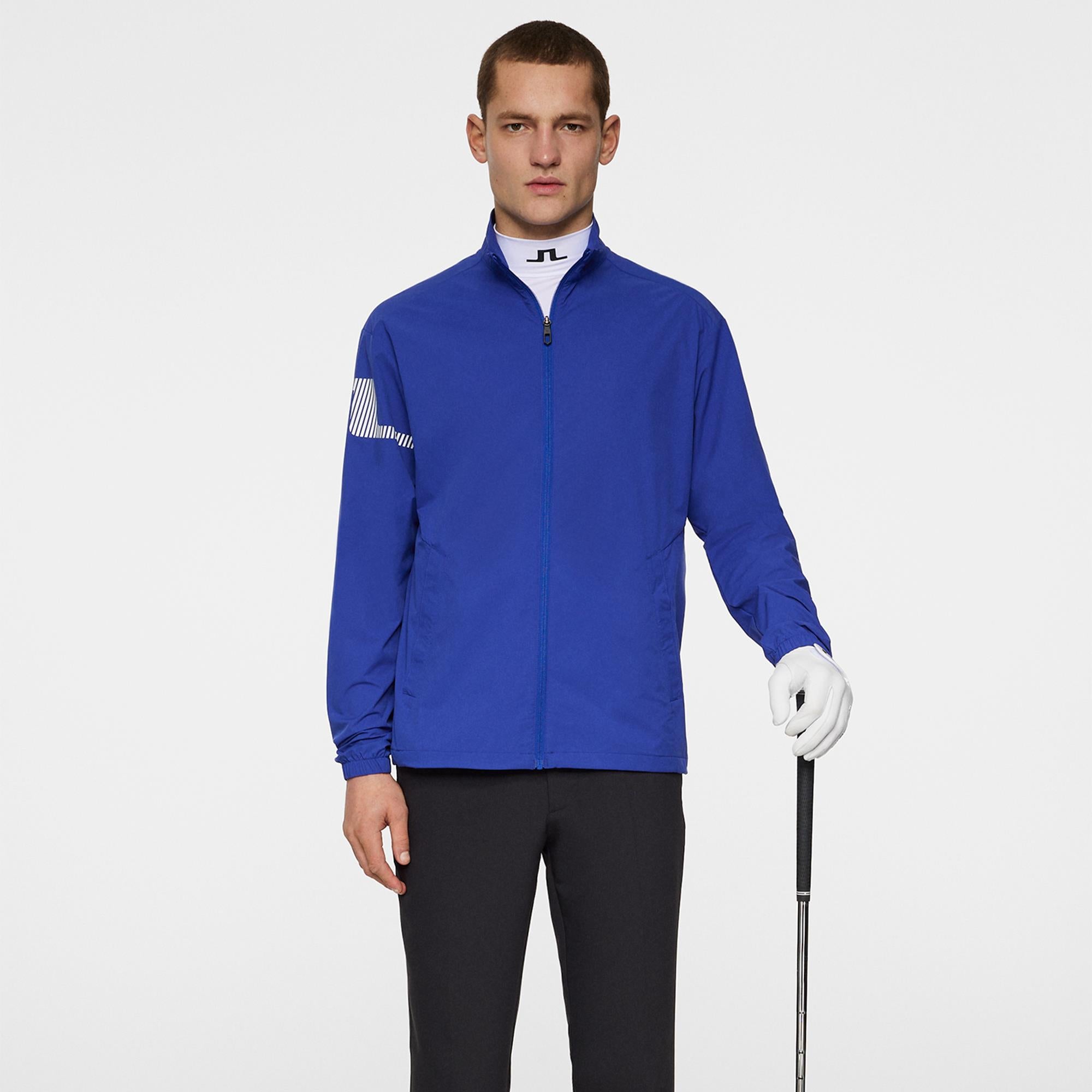 J Lindeberg Heath Mens Golf Wind Jacket Clematis Blue